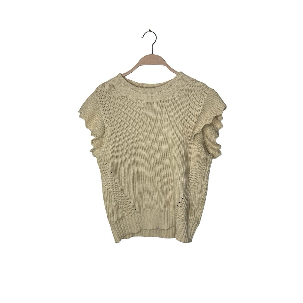 Another Love‎ Bethany Cap Sleeve Sweater size medium beige